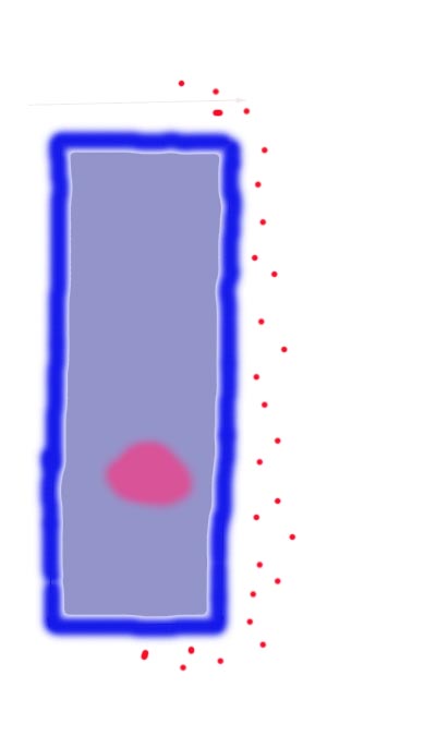 Cell surrounded by virusses